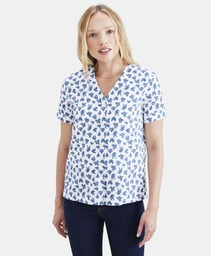 Camisa Mujer V-Neck Button-Up Regular Fit