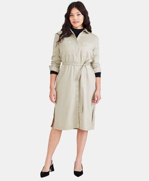 Long Sleeve Midi Relaxed Fit Dress