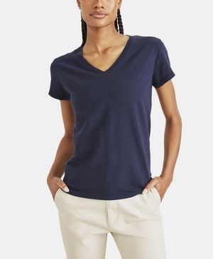 Short Sleeve V-Neck Slim Fit Tee Shirt