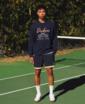 Sudadera Racquet Club Collared Relaxed Fit