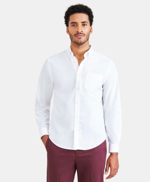 Camisa Signature Woven Stain Defender Classic Fit