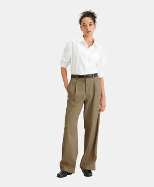 Pantalón Mujer High Wide Pleated